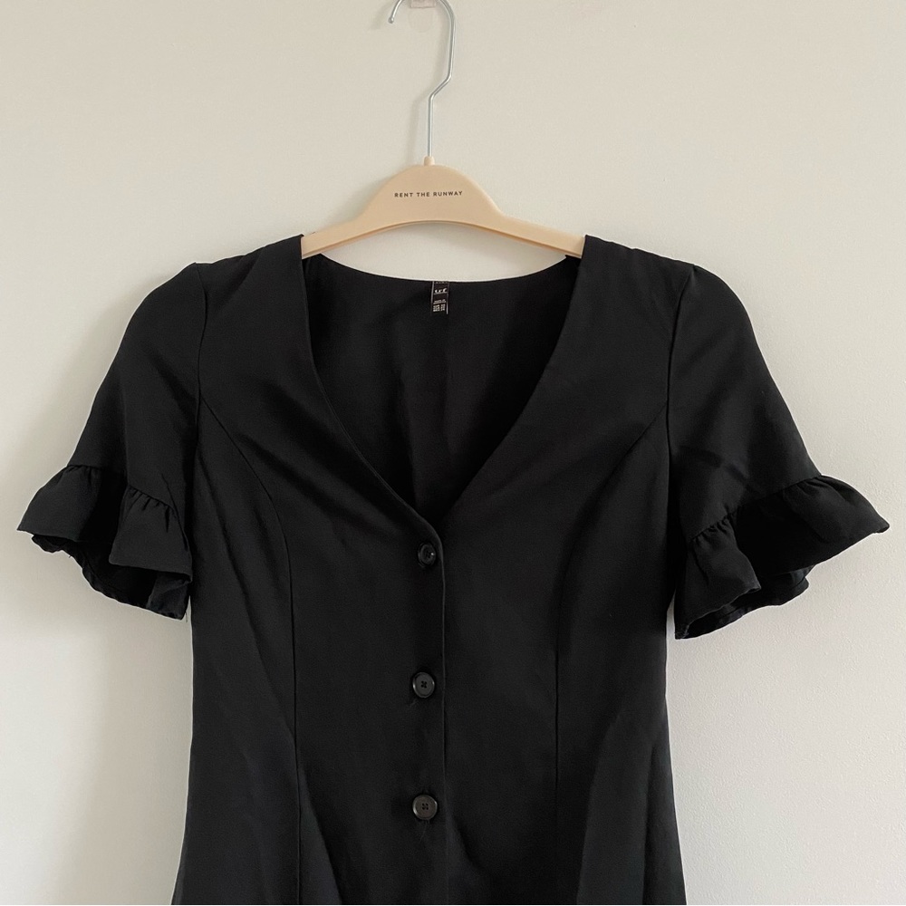 Zara black button up dress - size XS - Picture 2 of 5